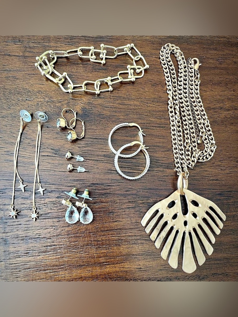 Gold Bohemian Jewelry Lot (7 pieces)